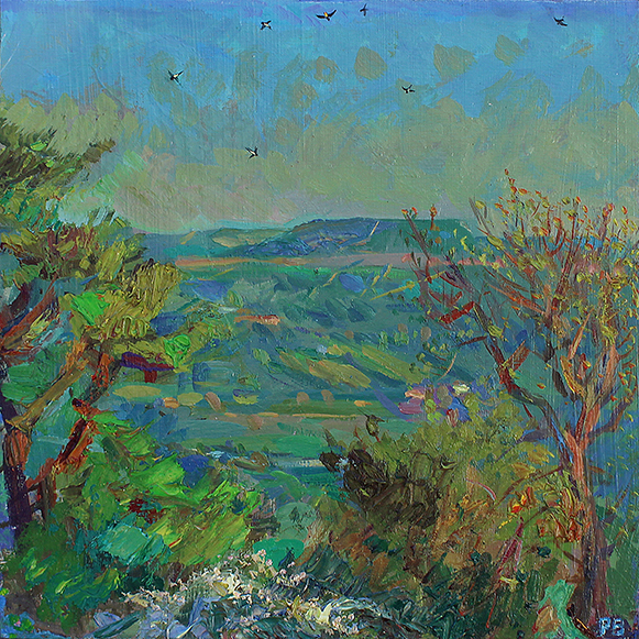 ‘Addlebrough on cloudless May evening‘